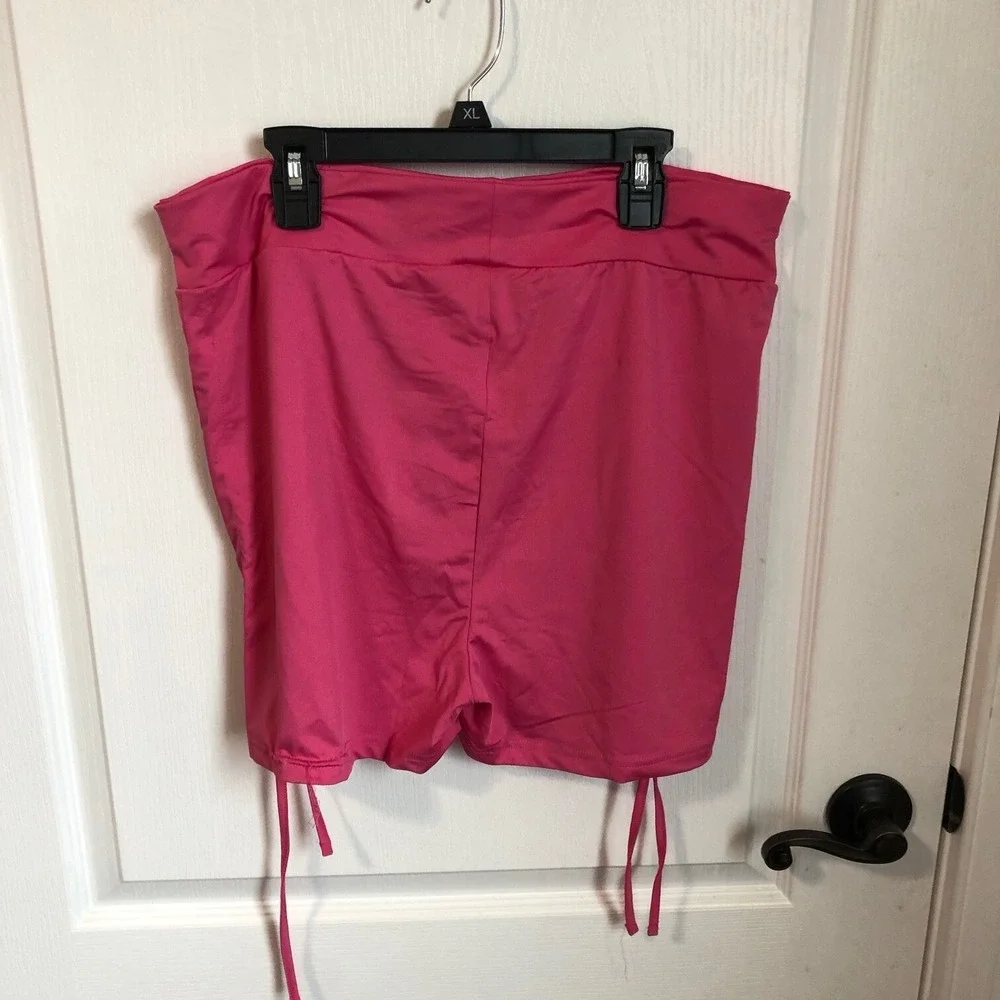 Threadbare Fitness Pink Active Shorts Womens Size 12 US Drawstring Side Gym Yoga